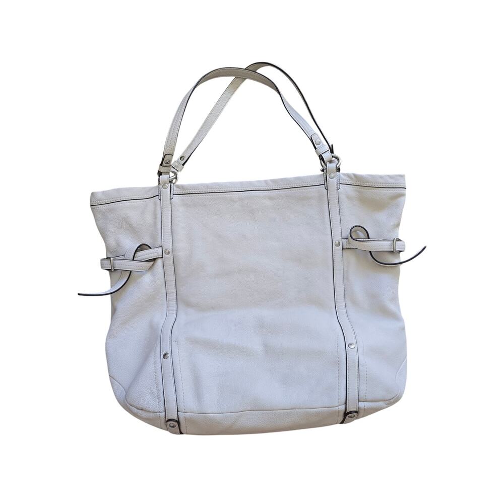 Coach Audrey Andie Large Tote Shoulder Bag Cream/Ivory Leather Laser Cut 17034 - Picture 4 of 8